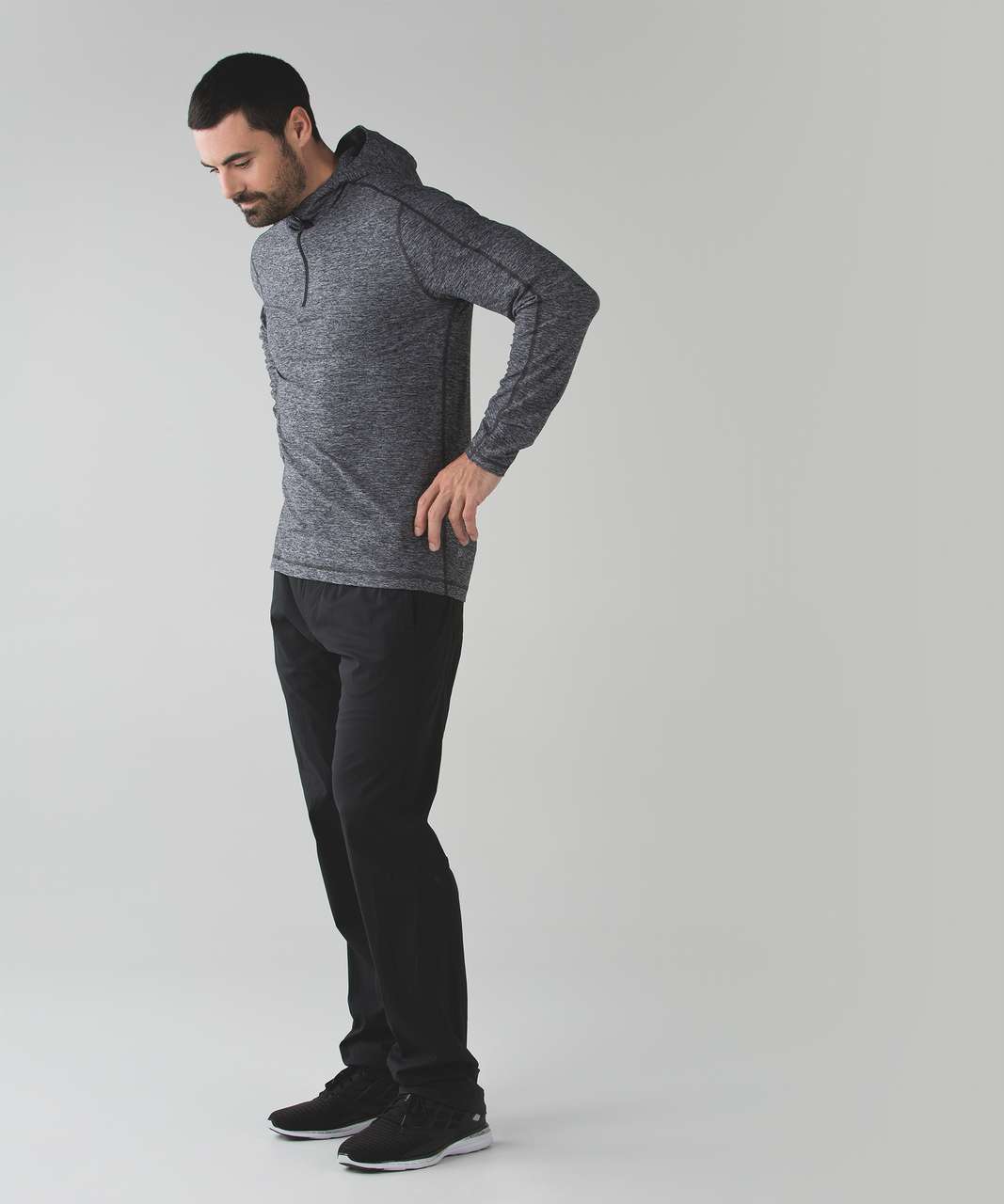 Lululemon Stratum Pullover Hoodie - Heathered Cable / Black - lulu fanatics