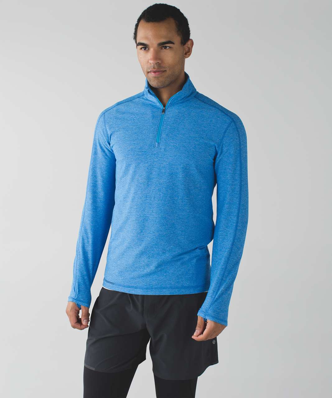 Lululemon Surge Warm 1/2 Zip *Silver - Heathered Lakeside Blue / Kayak Blue