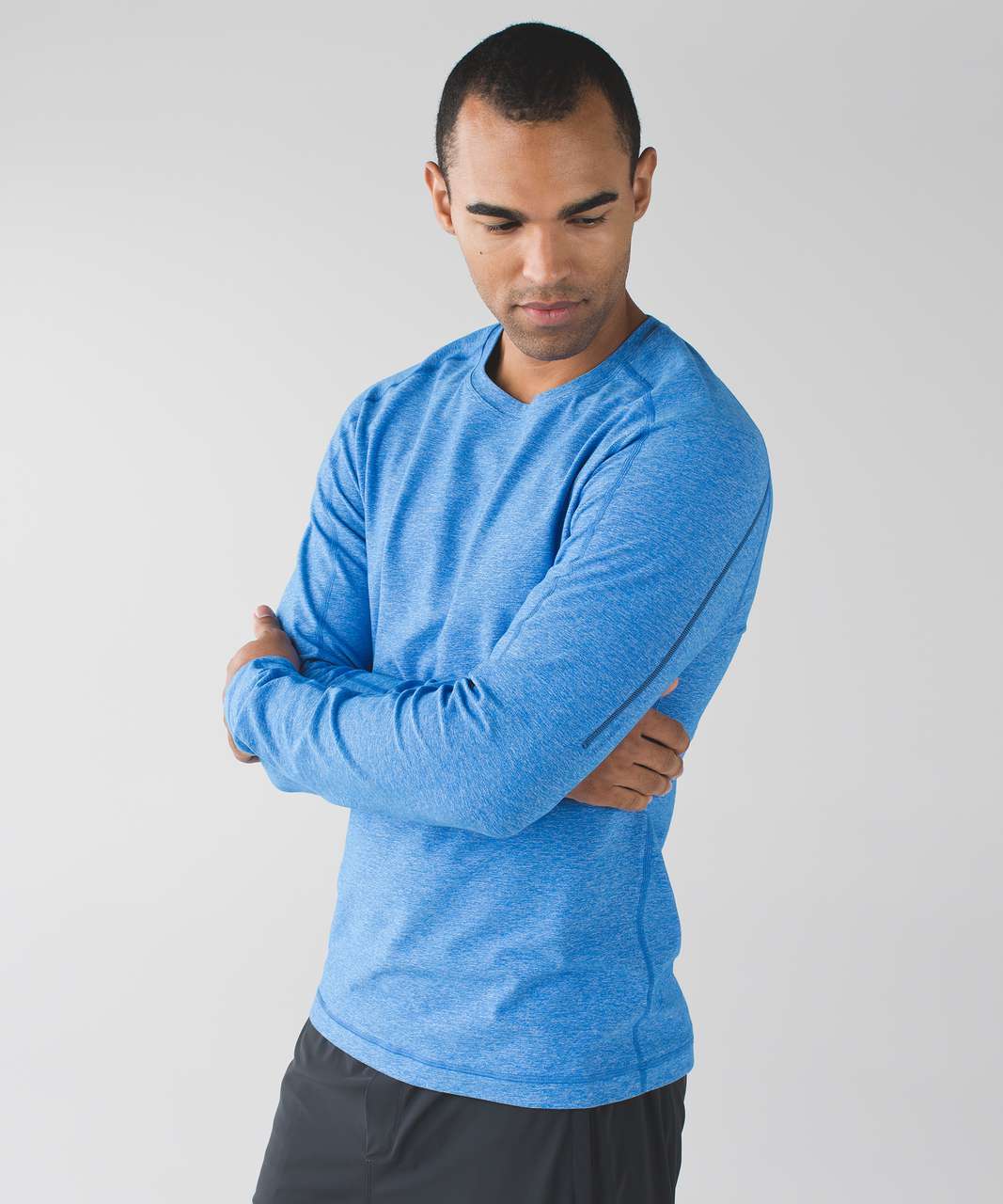 Lululemon Surge Warm Crew *Silver - Heathered Lakeside Blue