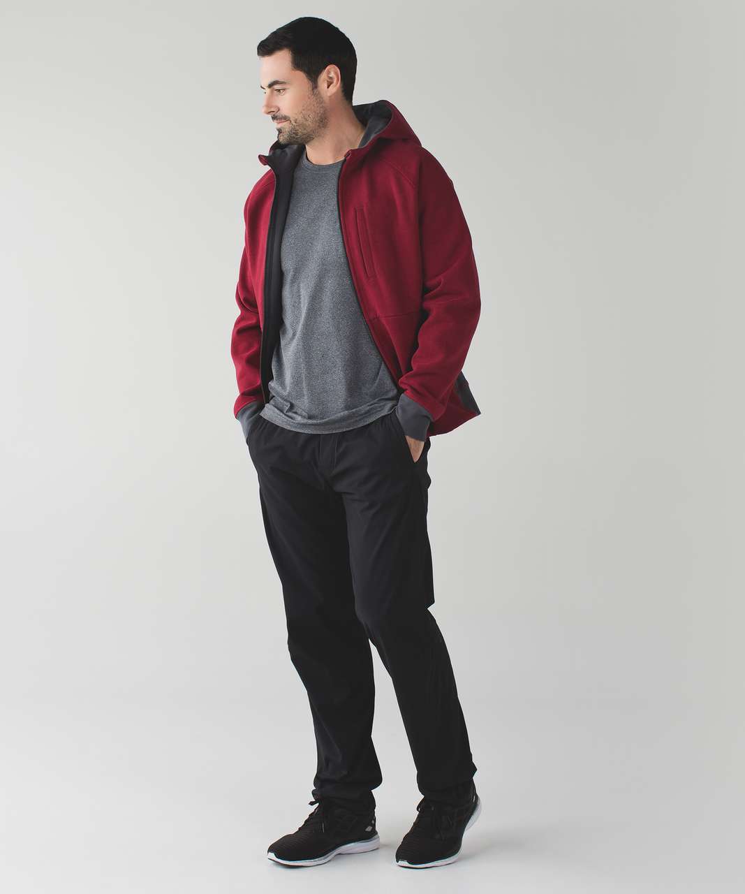 Lululemon Best Coast Hoodie - Heathered Cranberry / Dark Slate