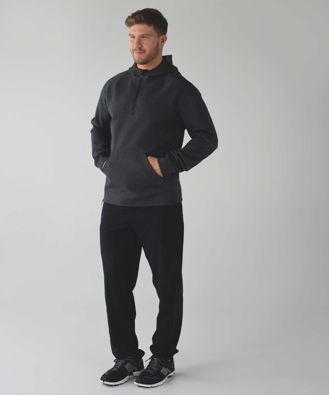 Lululemon Chamber Pullover Hoodie - Heathered Black - lulu fanatics