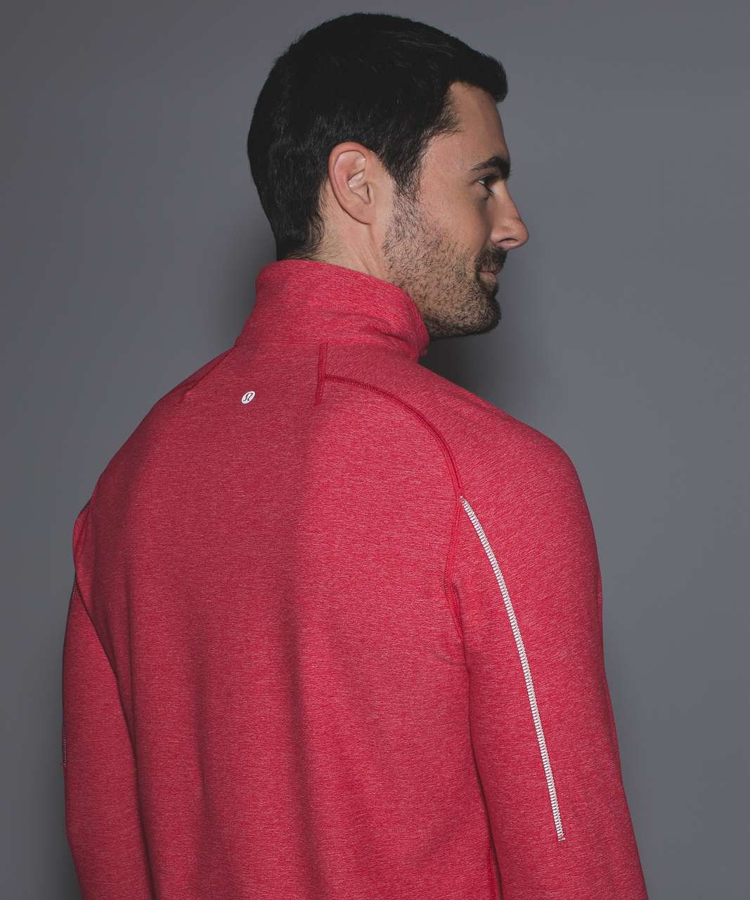 Lululemon Surge Warm 1/2 Zip *Silver - Heathered Lulu Red / Alberta Lake