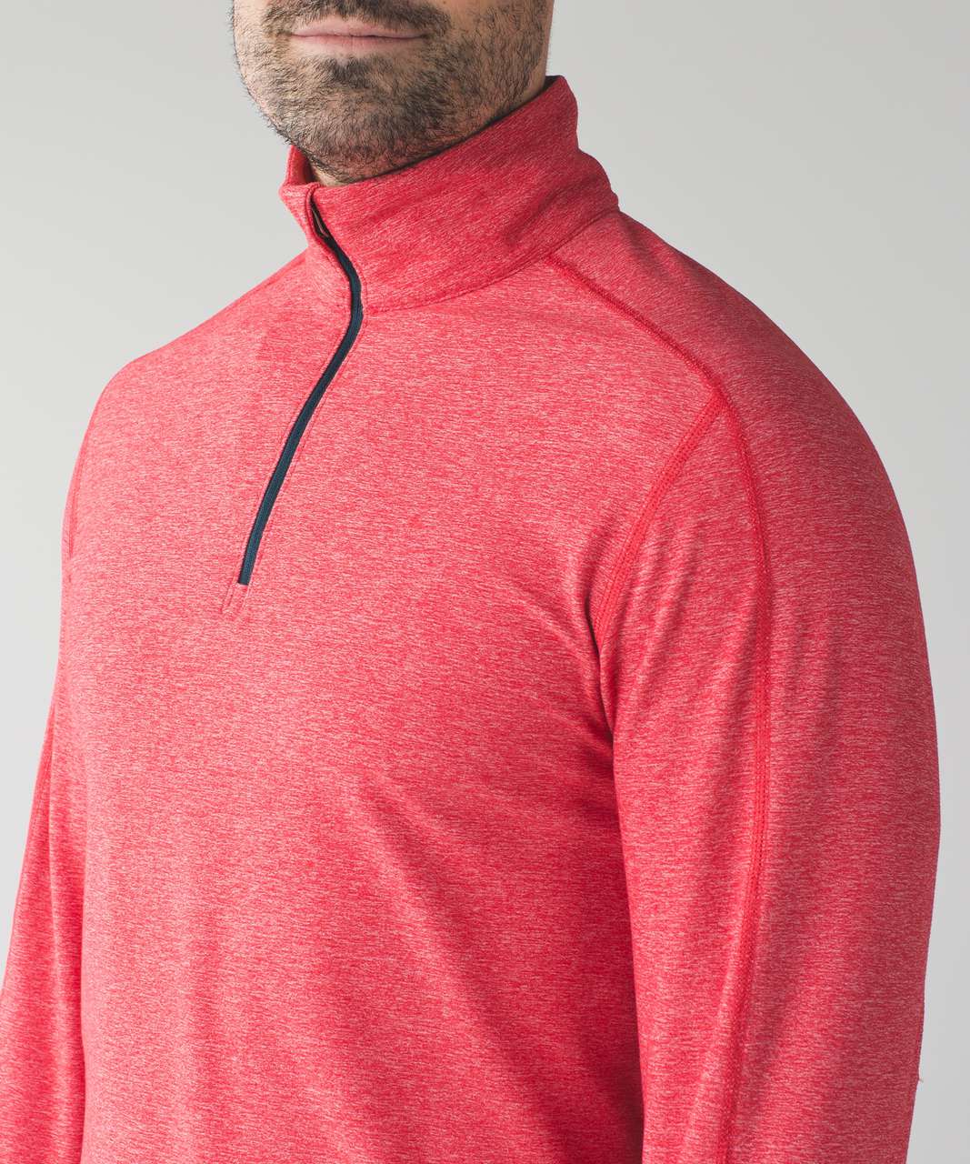 Lululemon Surge Warm 1/2 Zip *Silver - Heathered Lulu Red / Alberta Lake