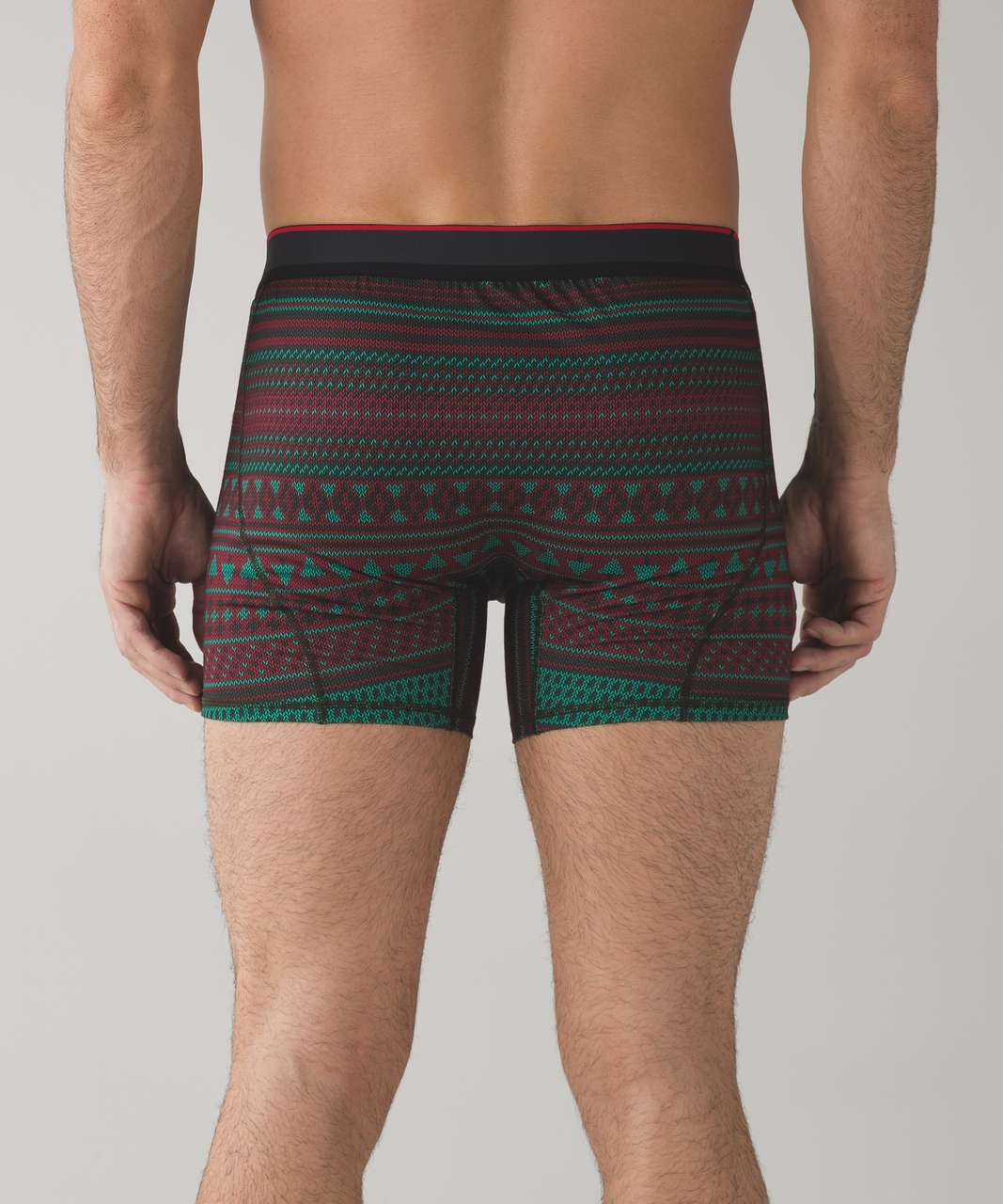 Lululemon No Boxer Boxer - Festive Knit Menthol Lulu Red