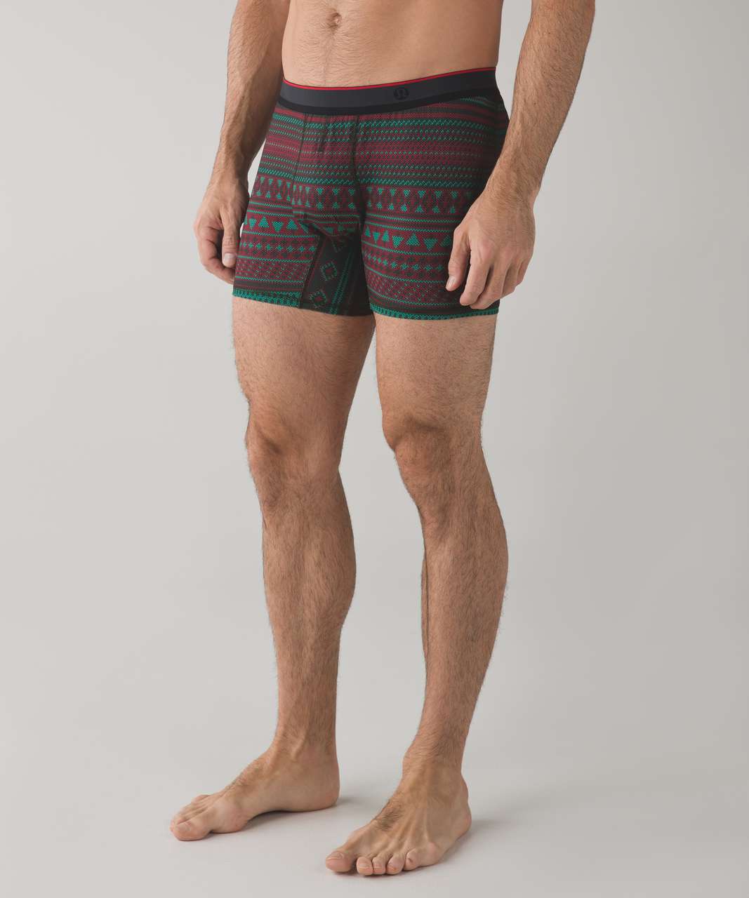 Lululemon No Boxer Boxer - Festive Knit Menthol Lulu Red