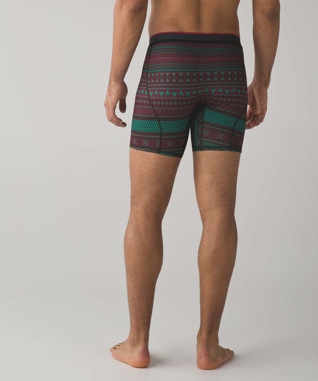 Lululemon No Boxer Boxer (The Long One) - Festive Knit Menthol Lulu Red