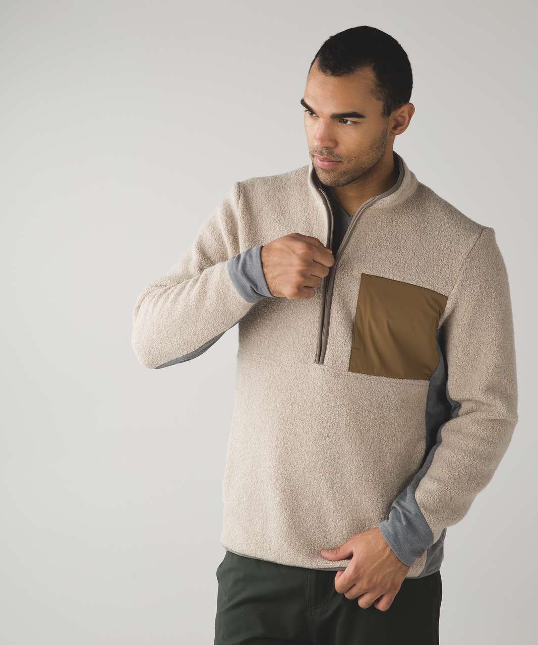 Lululemon Pyle Pullover - Heathered Wacky Khaki