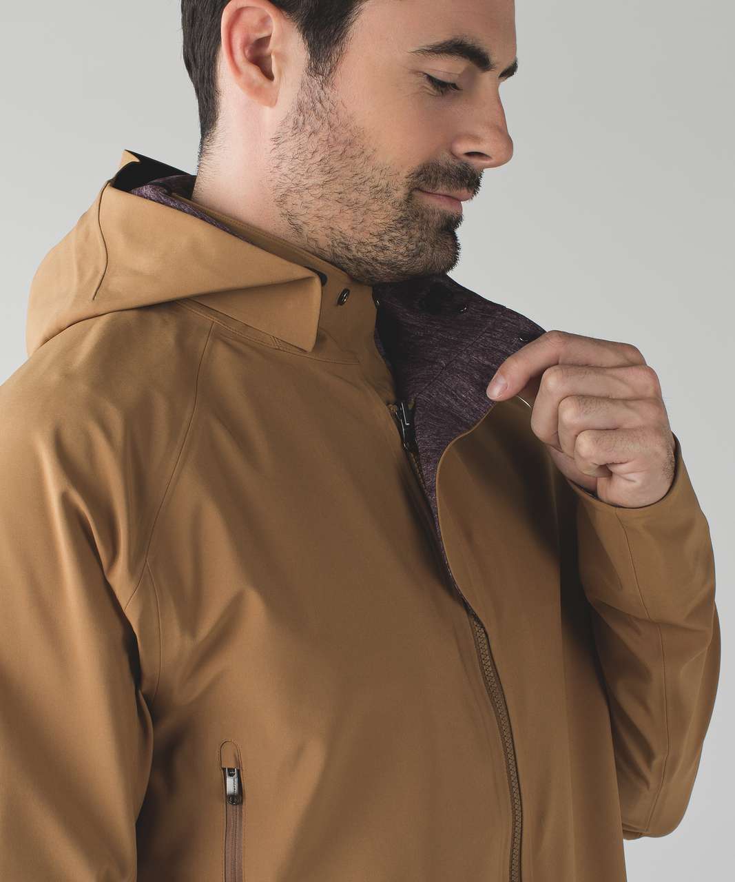 Lululemon Palindro Jacket - Bold Beige / Heathered Black Cherry