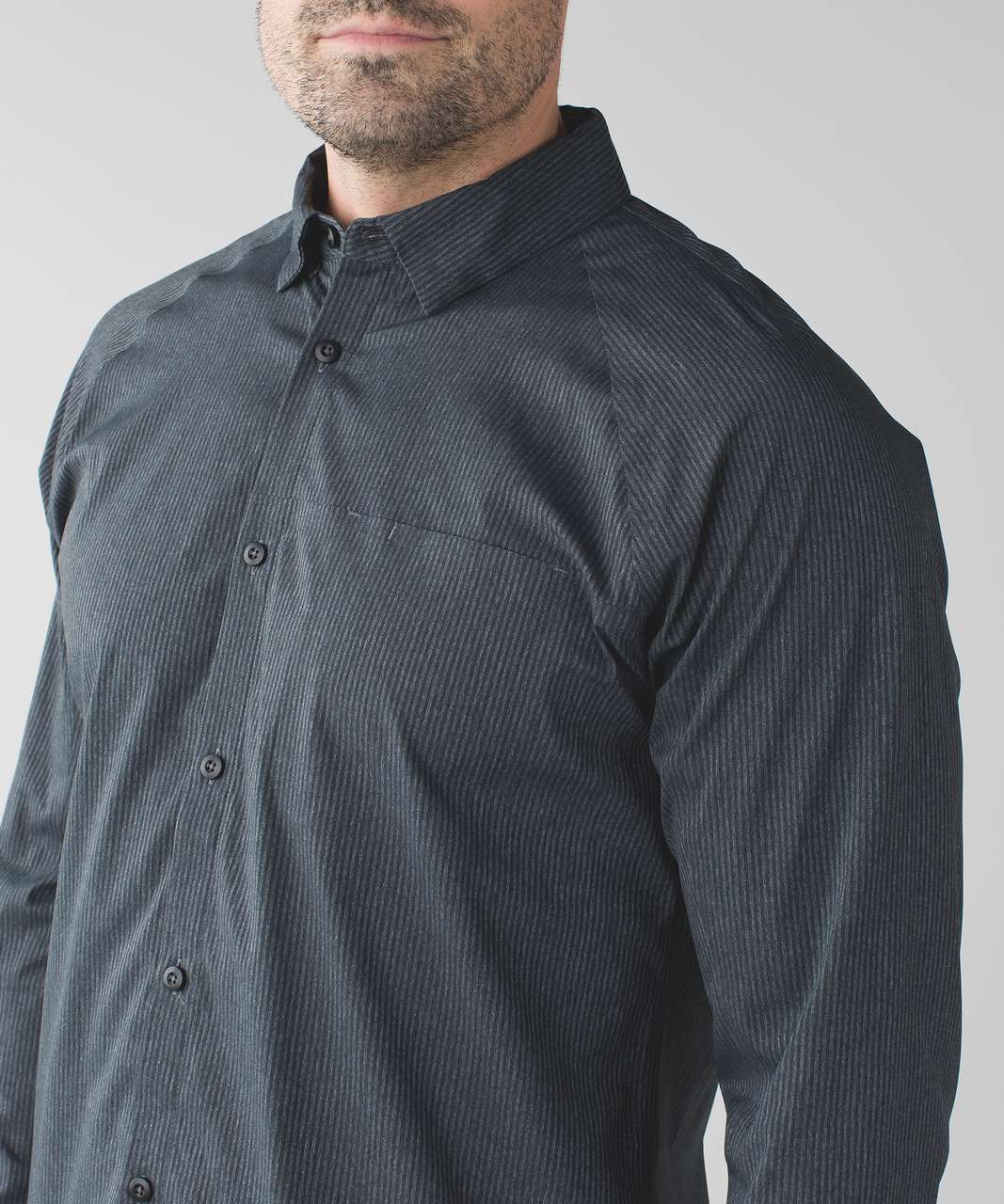 Lululemon Bonded Voyage Long Sleeve Button Down - Heathered Black