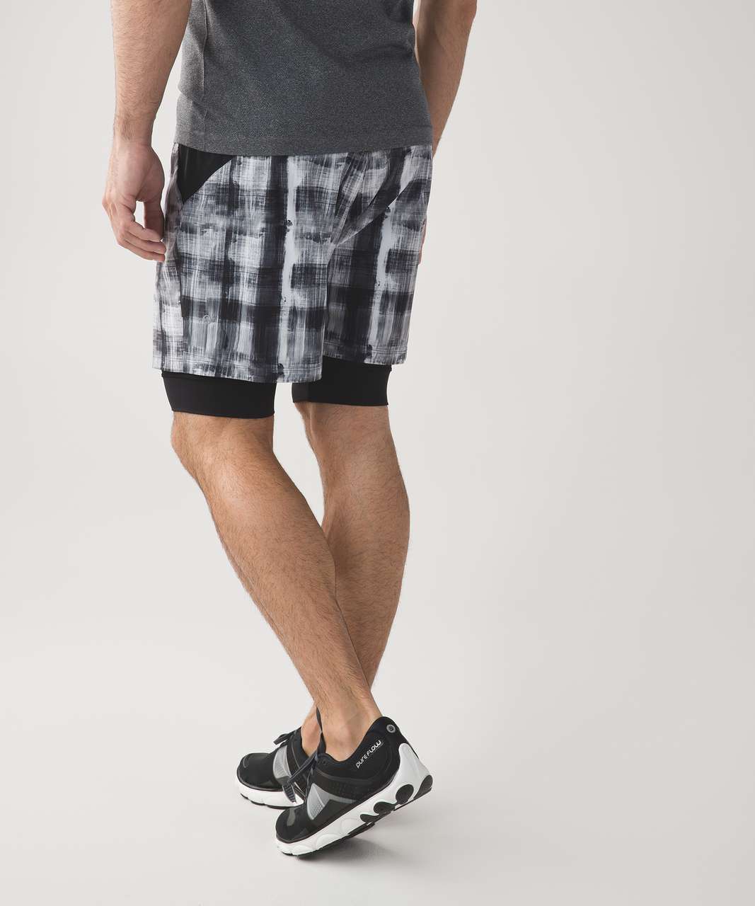 Lululemon Repetition Short - Father Plaid White Black / Black