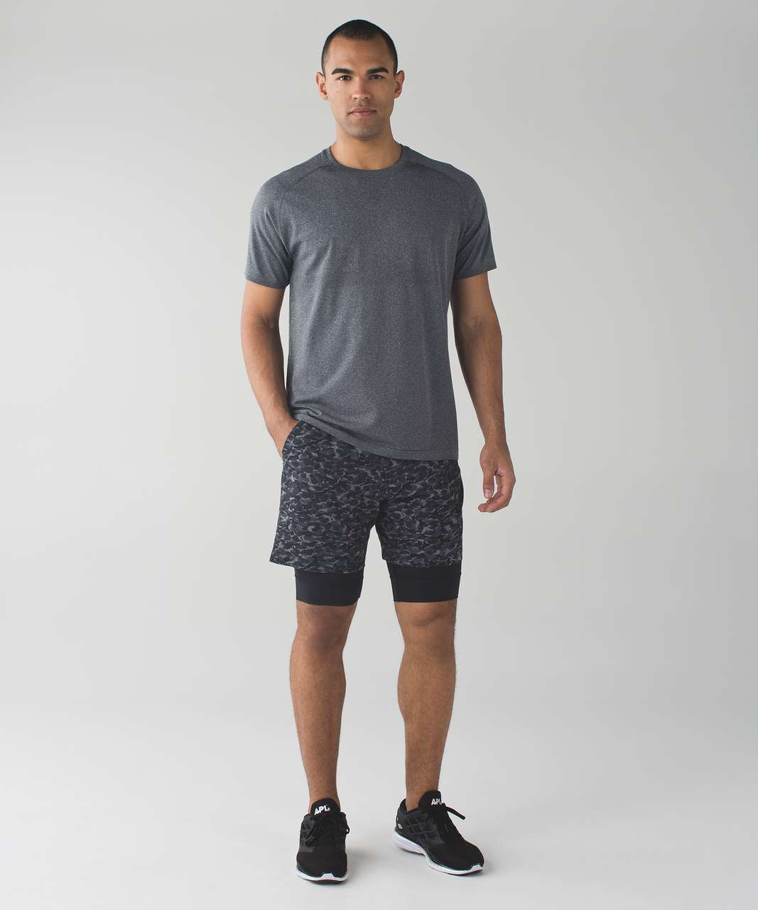 Lululemon Repetition Short - Mini Urban Leopard Slate Black