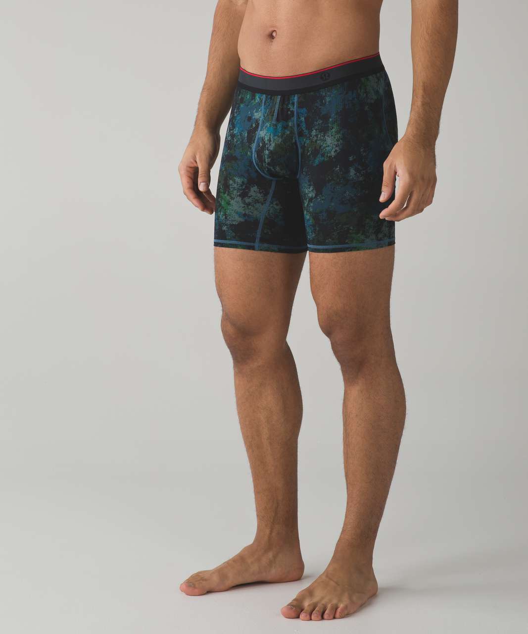 Lululemon No Boxer Boxer (The Long One) - Haymaker Hawk Blue Tank Green