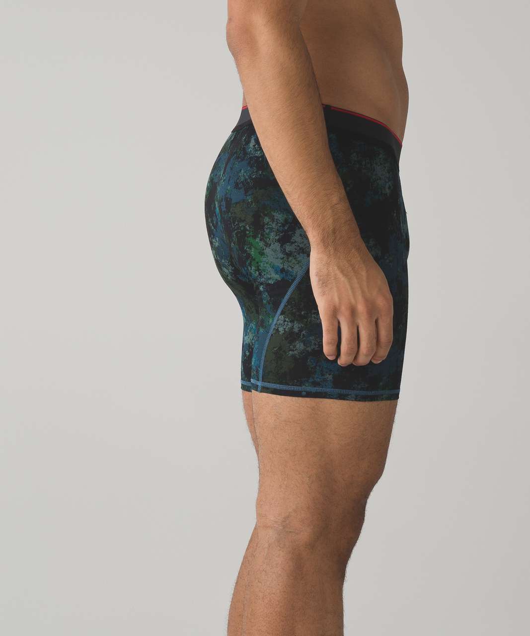 Lululemon No Boxer Boxer (The Long One) - Haymaker Hawk Blue Tank Green