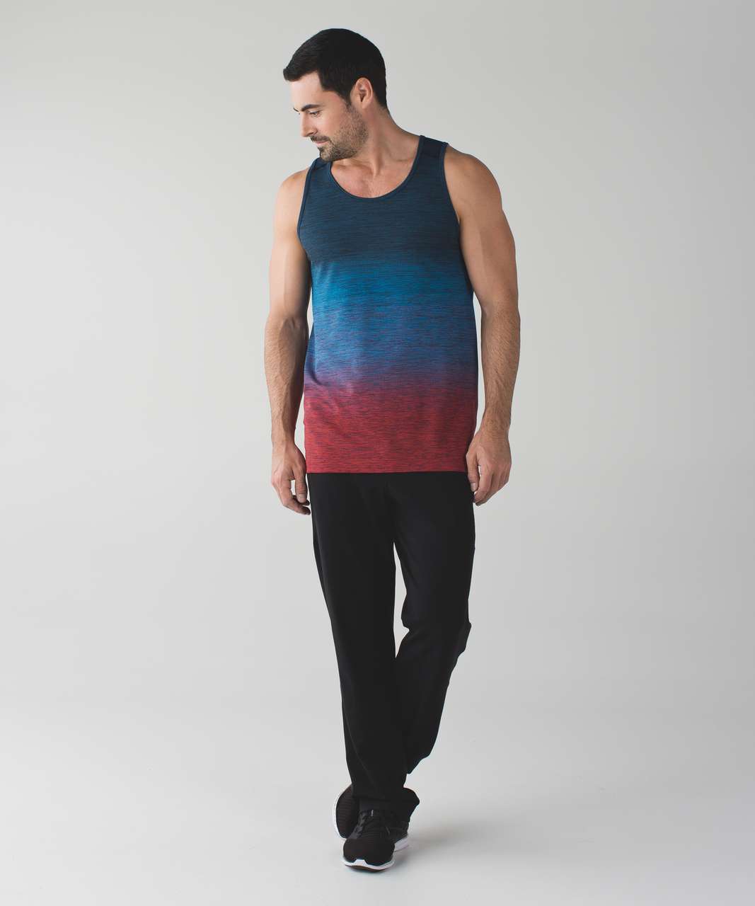 Lululemon Metal Vent Tech Tank - Deep Navy / Blue / Red