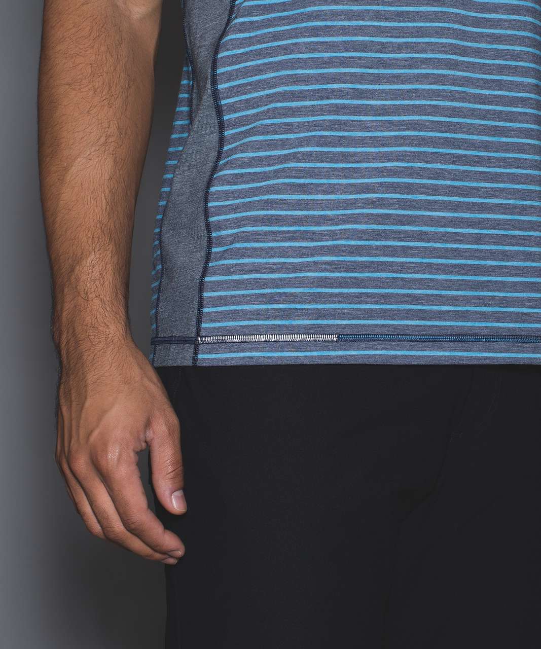 Lululemon T.H.E. Crew - Raven Stripe Heathered Kayak Blue Heathered Deep Navy / Heathered Classic Navy