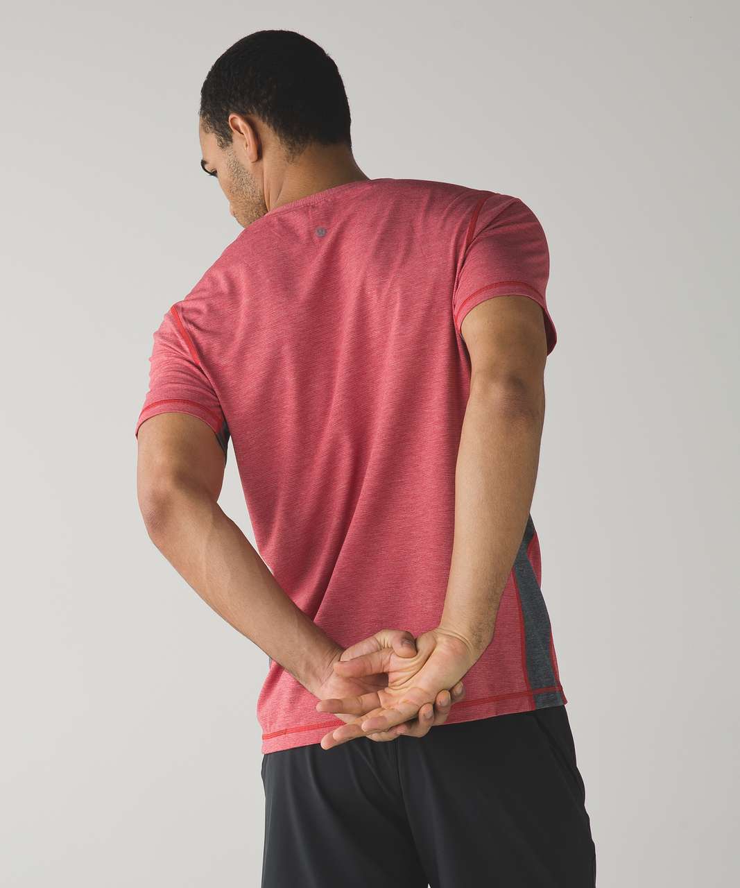 Lululemon T.H.E. Crew - Wee Stripe Heathered Lulu Red Heathered Cranberry / Heathered Classic Navy