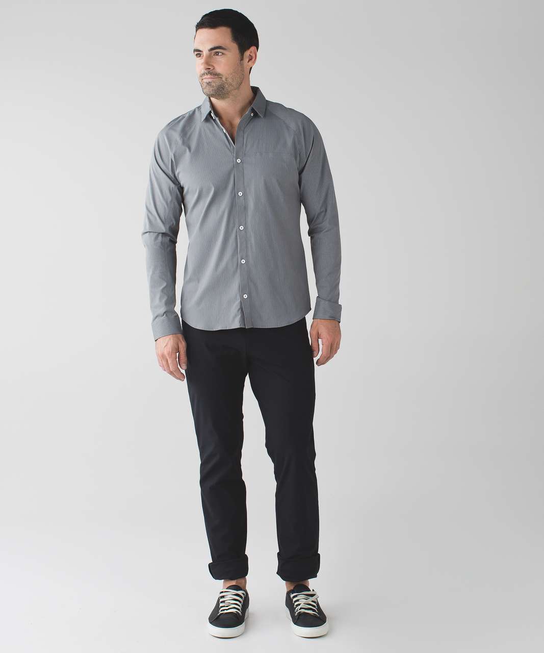 Lululemon Bonded Voyage Long Sleeve Button Down - Heathered Slate