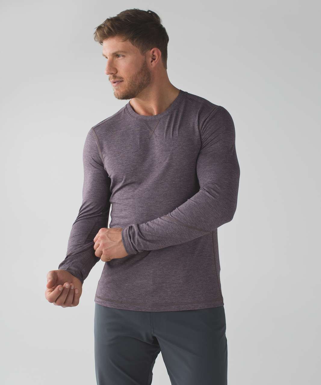 Lululemon T.H.E. Long Sleeve - Heathered Black Cherry