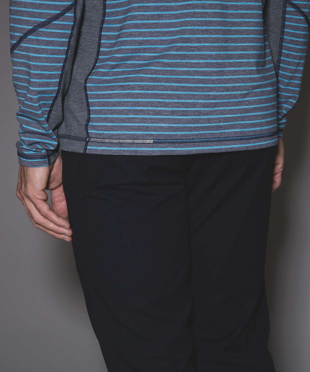 Lululemon T.H.E. Long Sleeve - Raven Stripe Heathered Kayak Blue Heathered Deep Navy / Heathered Classic Navy