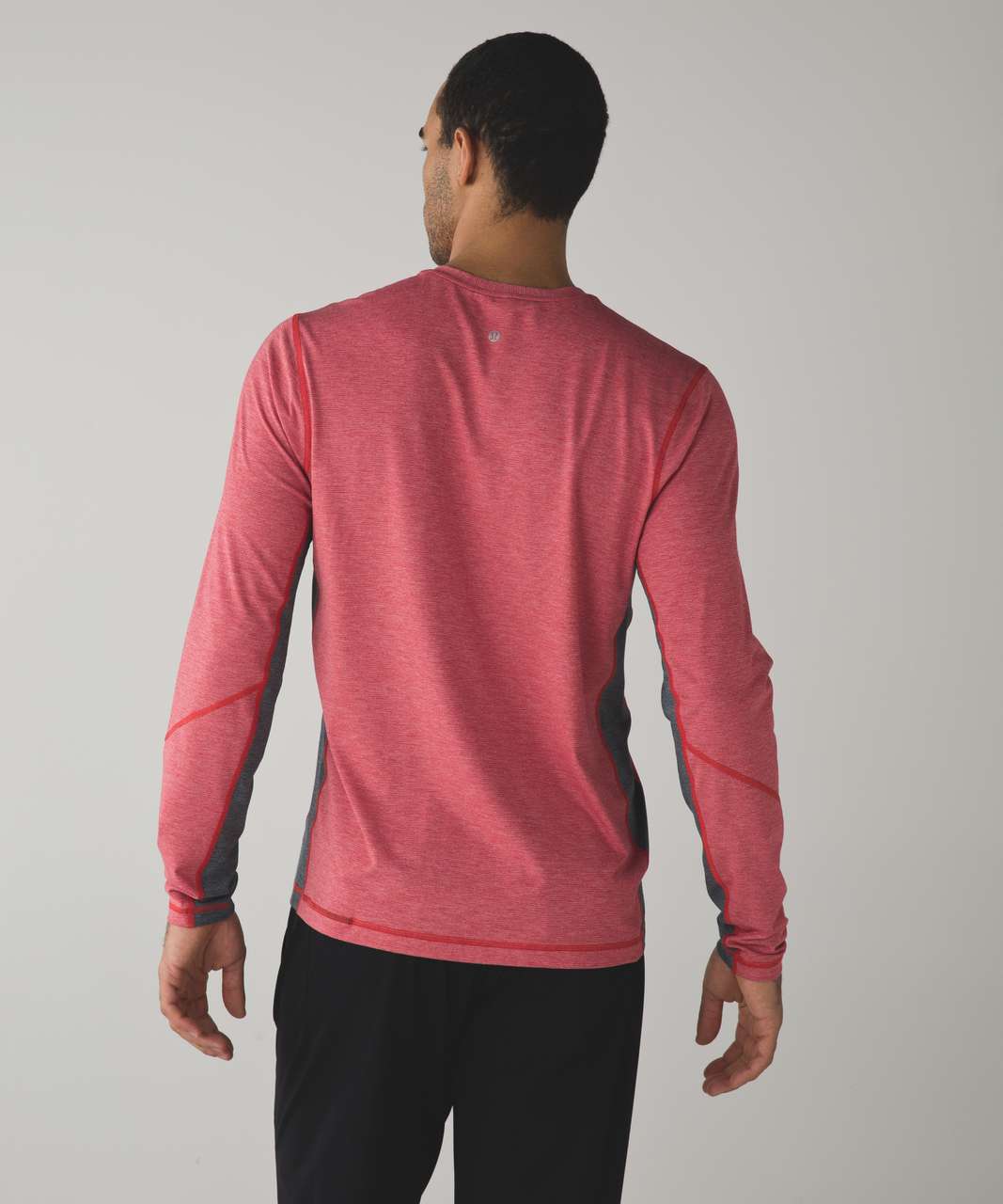 Lululemon T.H.E. Long Sleeve - Wee Stripe Heathered Lulu Red Heathered Cranberry / Heathered Classic Navy