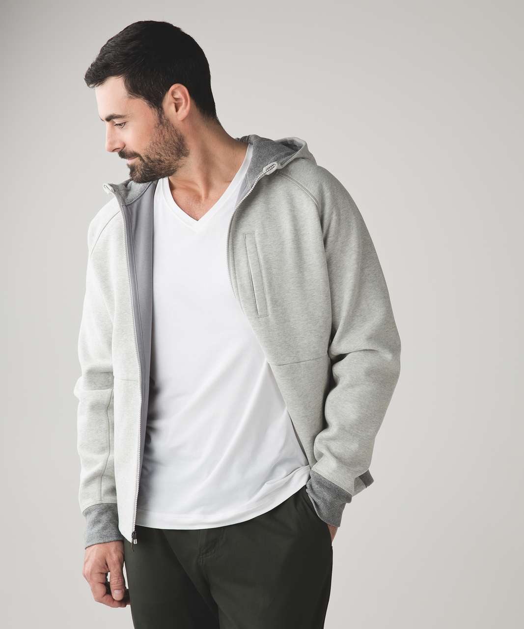 Lululemon Best Coast Hoodie - Heathered Light Grey / Heathered Medium Grey