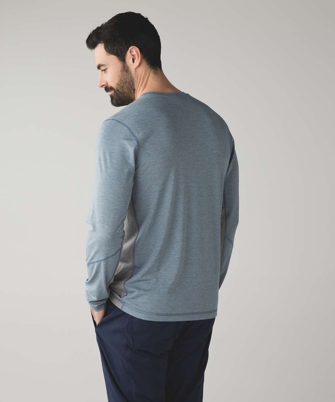 Lululemon T.H.E. Long Sleeve - Heathered Oil Slick Blue