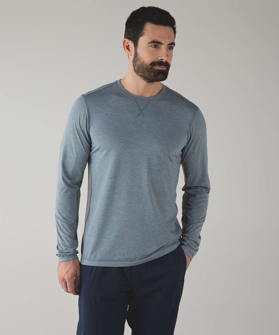 Lululemon T.H.E. Long Sleeve - Heathered Oil Slick Blue