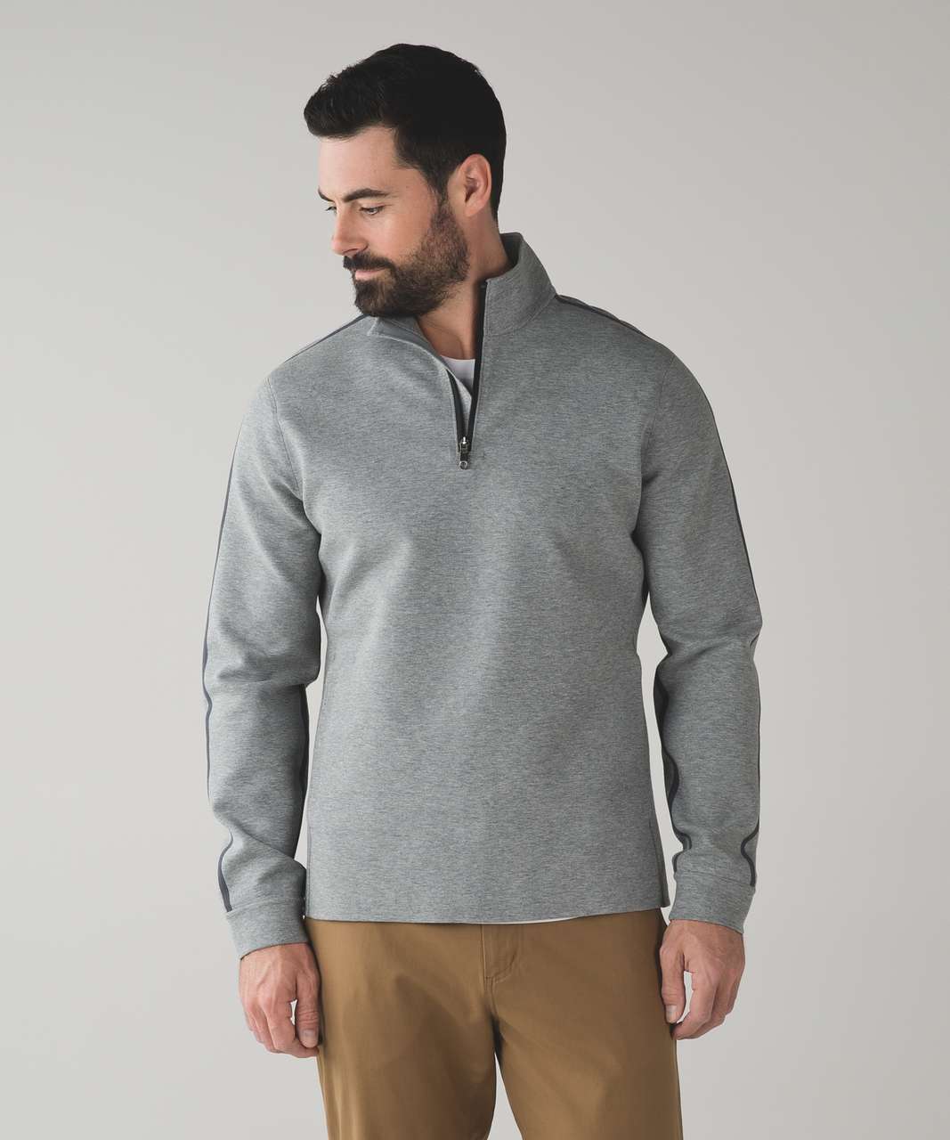 Lululemon Chamber Long Sleeve 1/2 Zip - Heathered Medium Grey