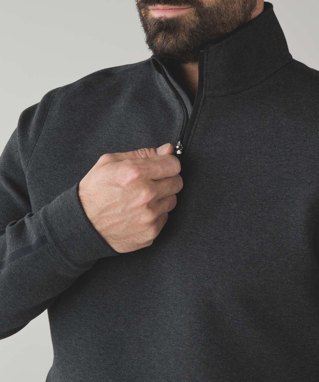 Lululemon Chamber Long Sleeve 1/2 Zip - Heathered Black