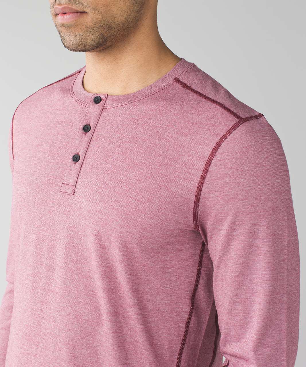 Lululemon T.H.E. Henley - Heathered Rosewood