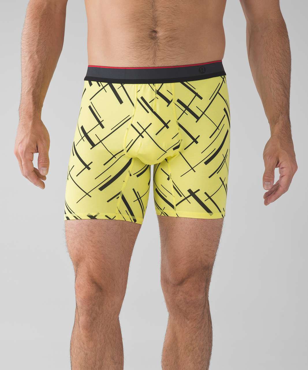 Lululemon No Boxer Boxer (The Long One) - Fastgrid Deep Coal Sunlight Yellow