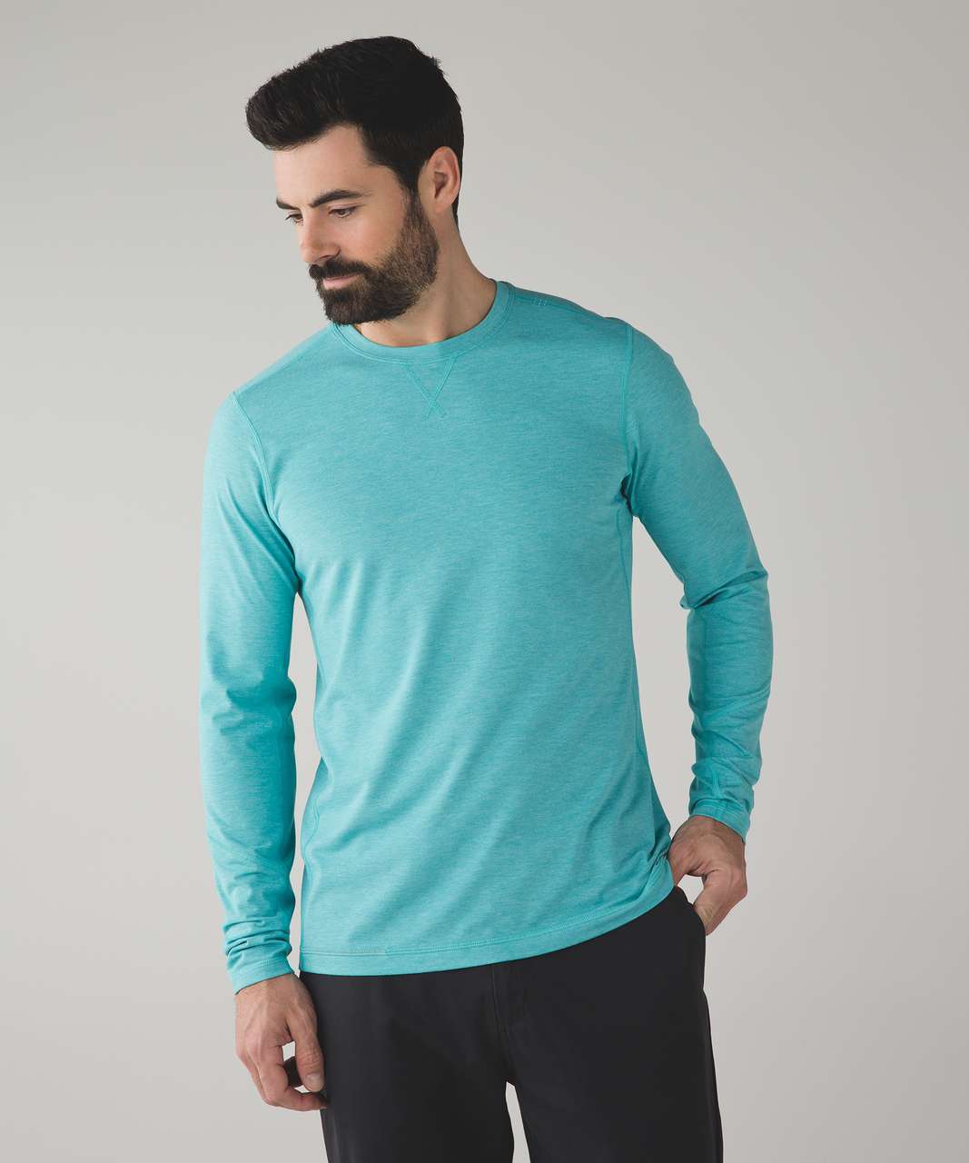 Lululemon T.H.E. Long Sleeve - Heathered Bondi Blue