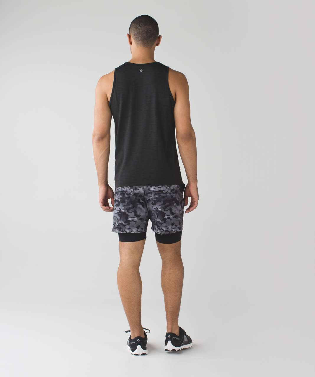 Lululemon Repetition Short - Small Pebble Camo White Black / Black