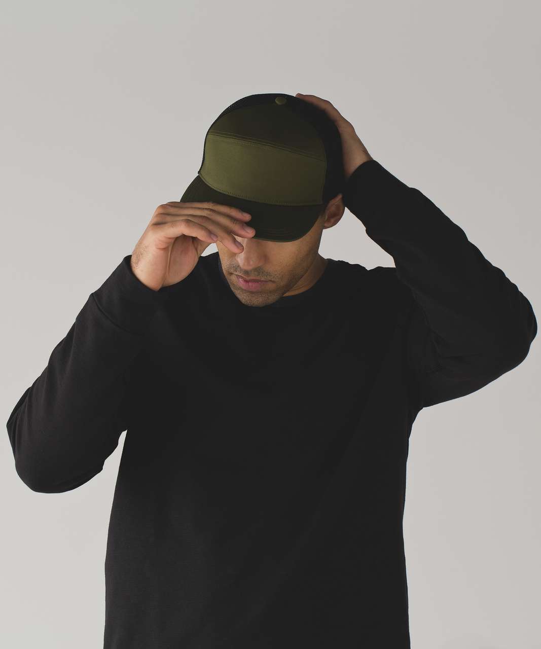 Lululemon Chamber Ball Cap - Brave Olive / Black / Fastgrid Sunlight Yellow Deep Coal