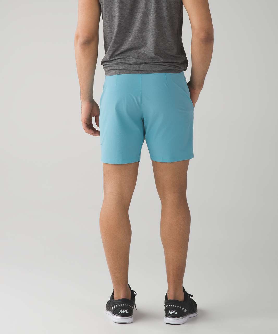 Lululemon 3rd Street Short - Heathered Bondi Blue