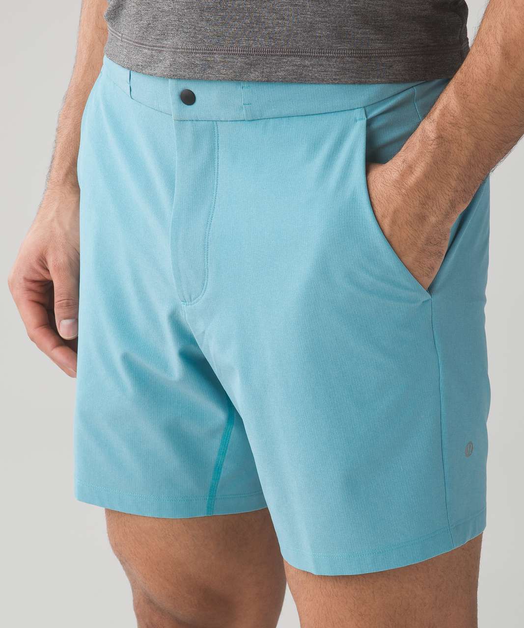 Lululemon 3rd Street Short - Heathered Bondi Blue