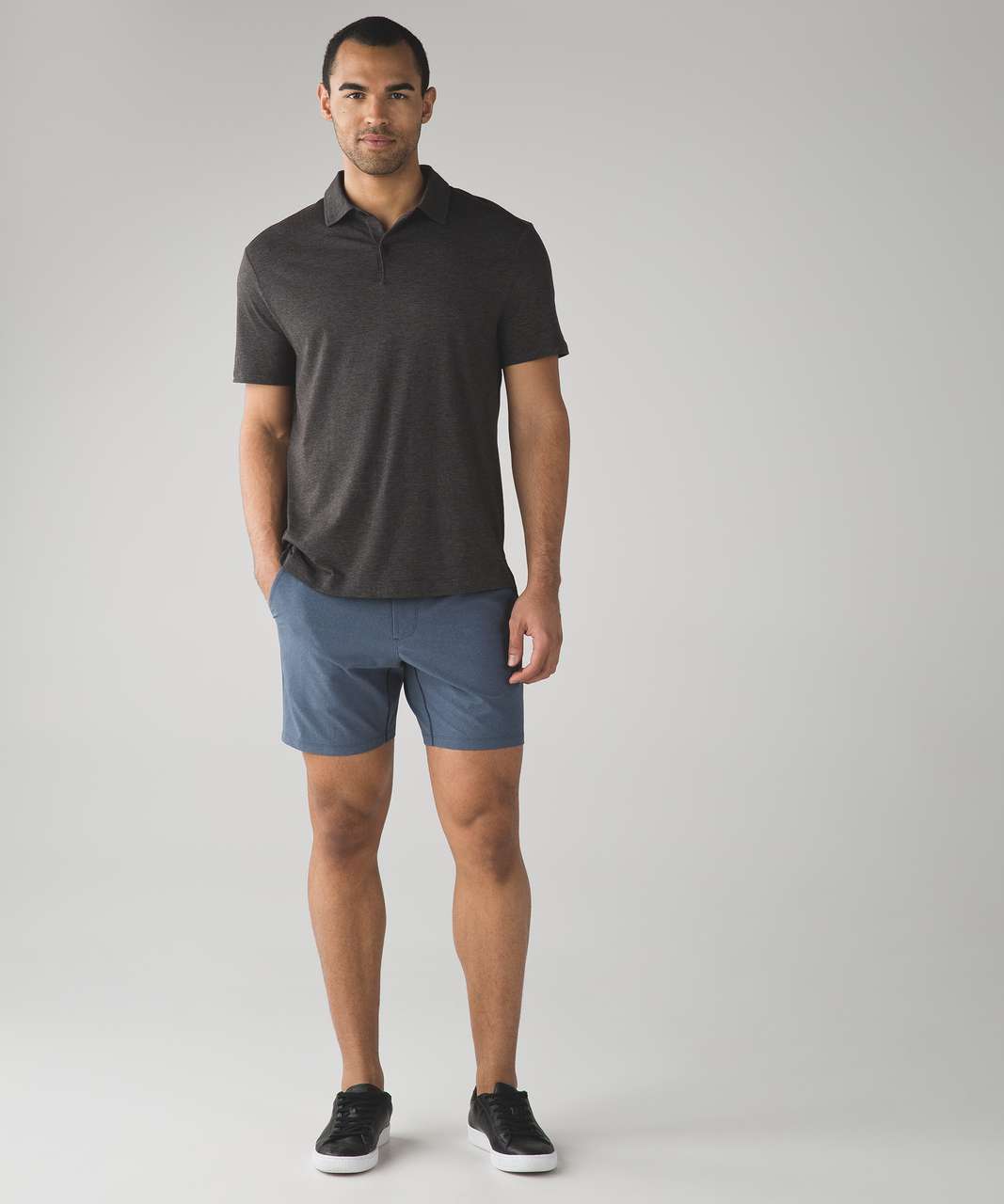 Lululemon 3rd Street Short - Heathered Deep Navy