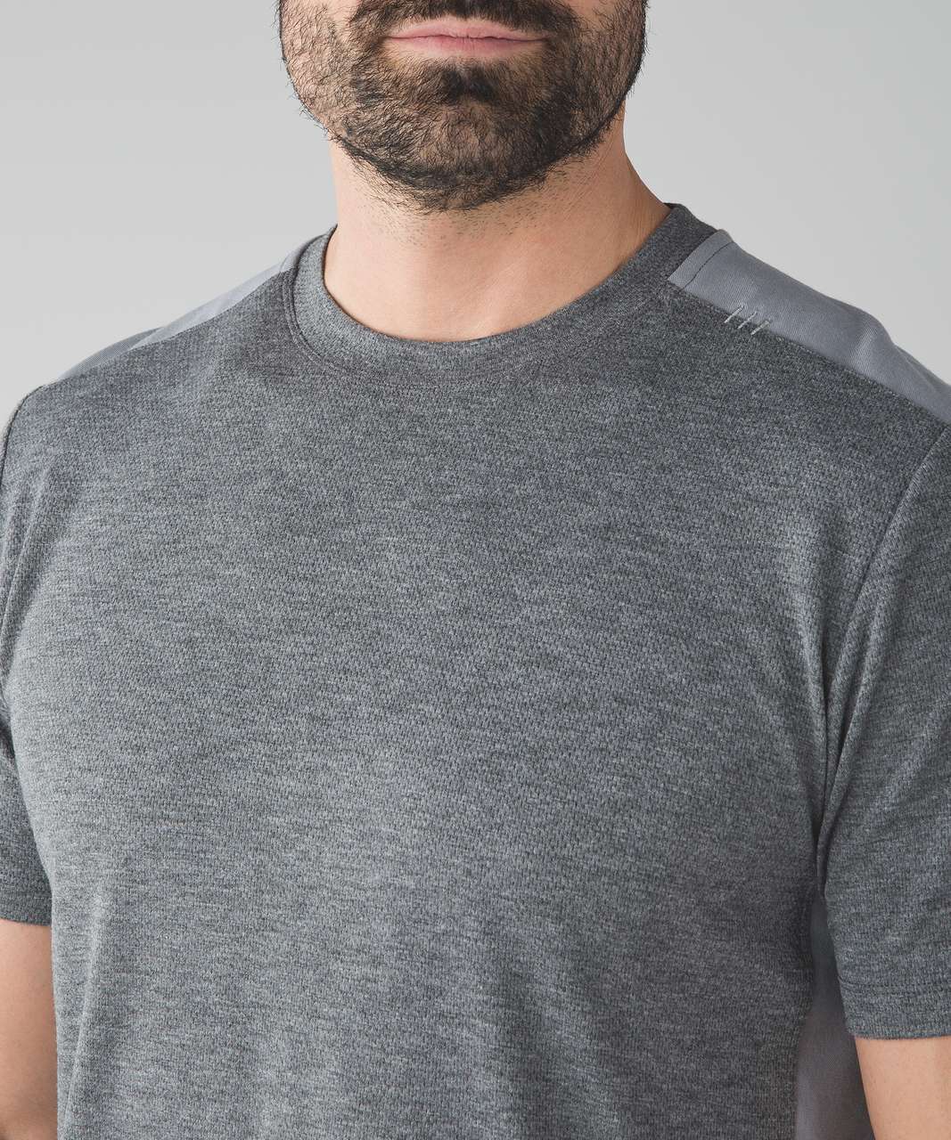 Lululemon Peninsula Short Sleeve - Heathered Black / Battleship