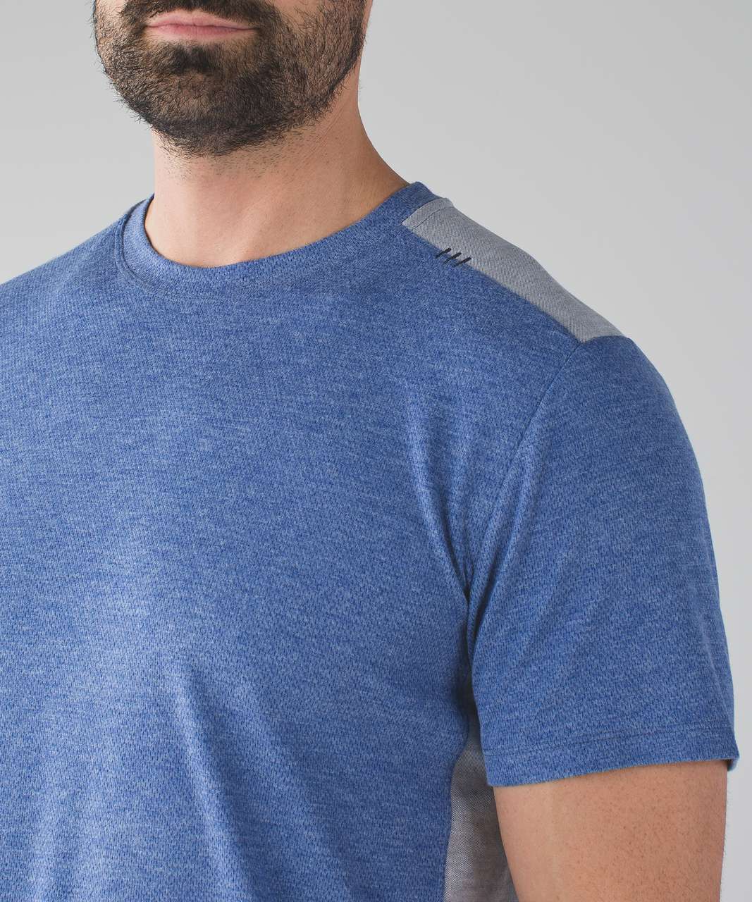 Lululemon Peninsula Short Sleeve - Heathered Dark Cobalt / Classic Navy