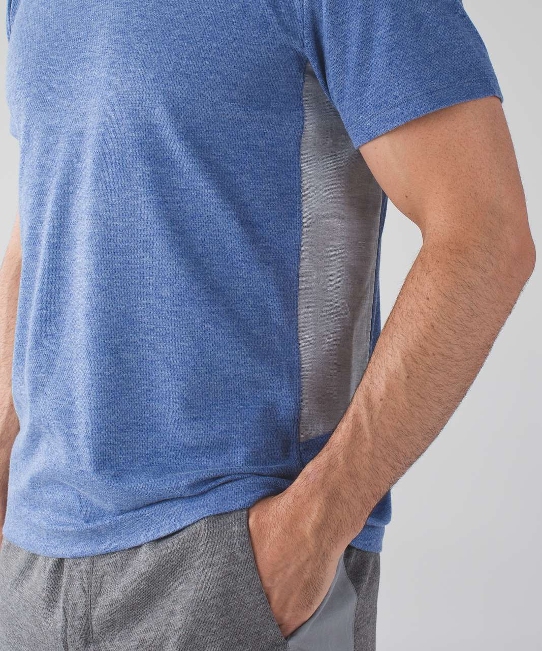 Lululemon Peninsula Short Sleeve - Heathered Dark Cobalt / Classic Navy