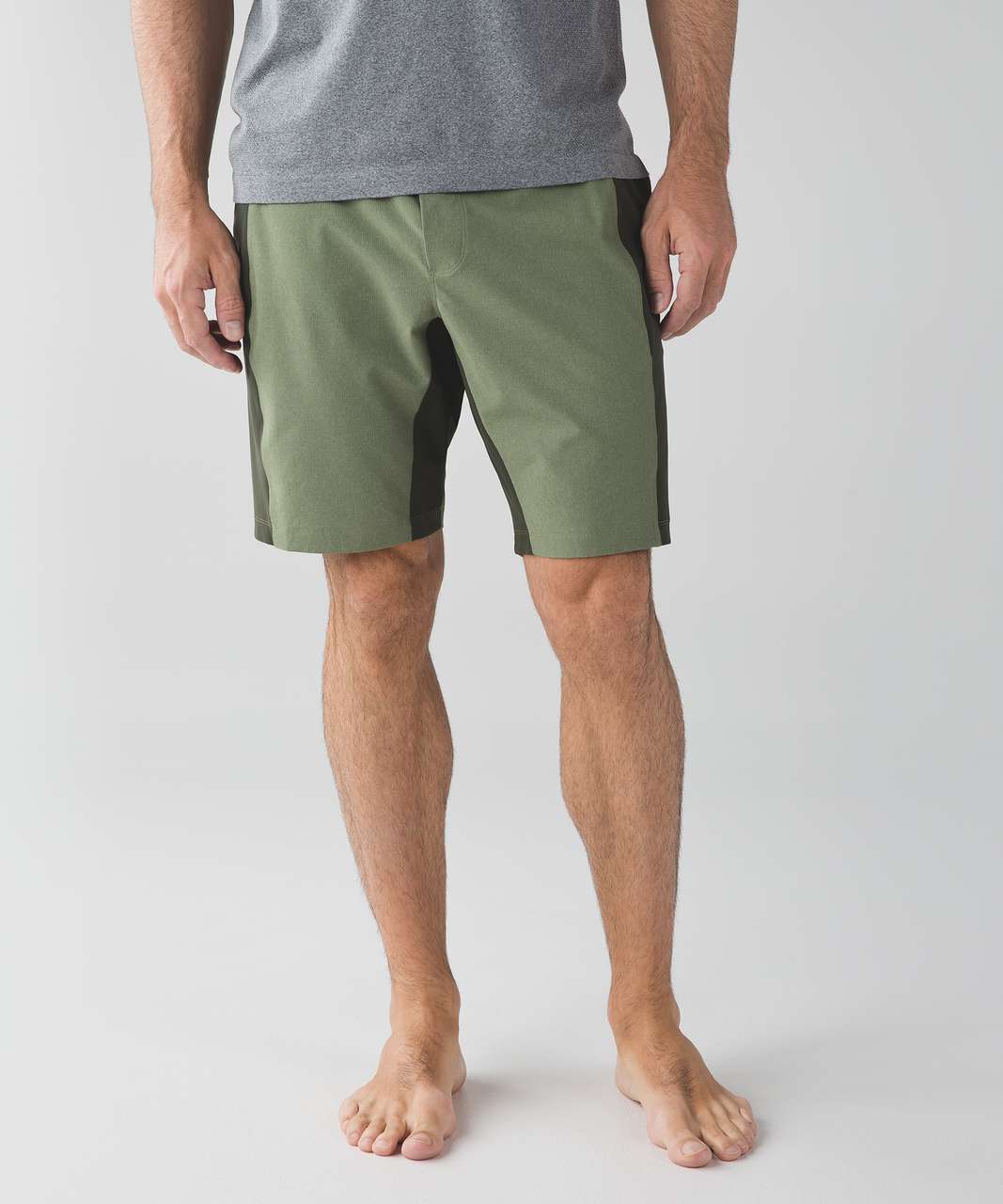 Lululemon Namaste At The Beach Short - Heathered Brave Olive / Gator Green