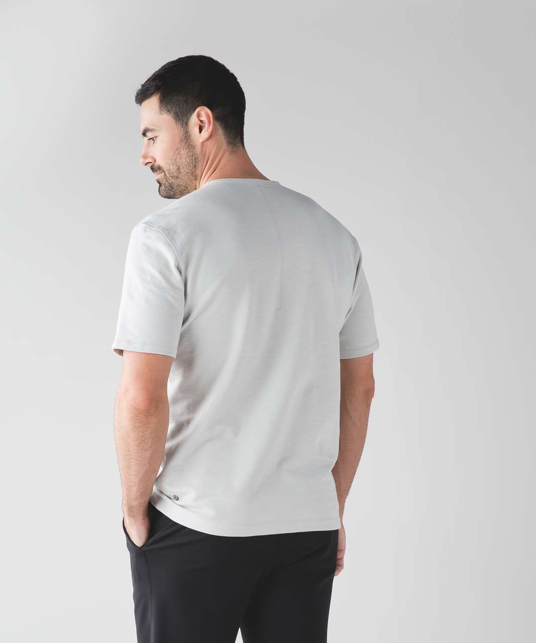 Lululemon Sundown Short Sleeve Crew - Heathered Silver Spoon