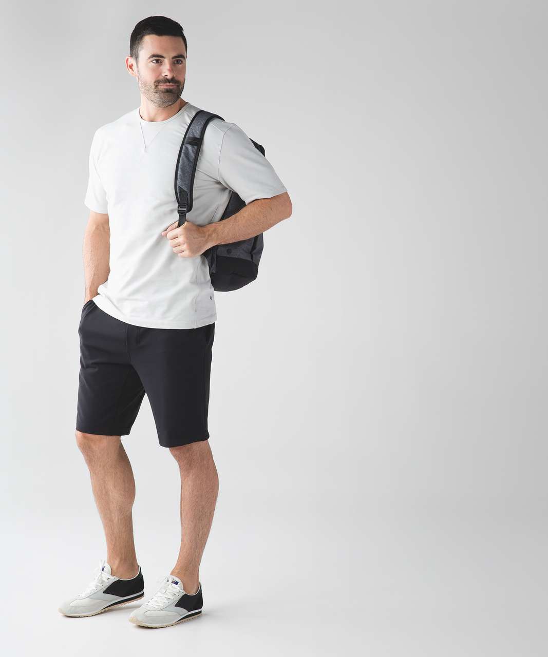 Lululemon Sundown Short Sleeve Crew - Heathered Silver Spoon