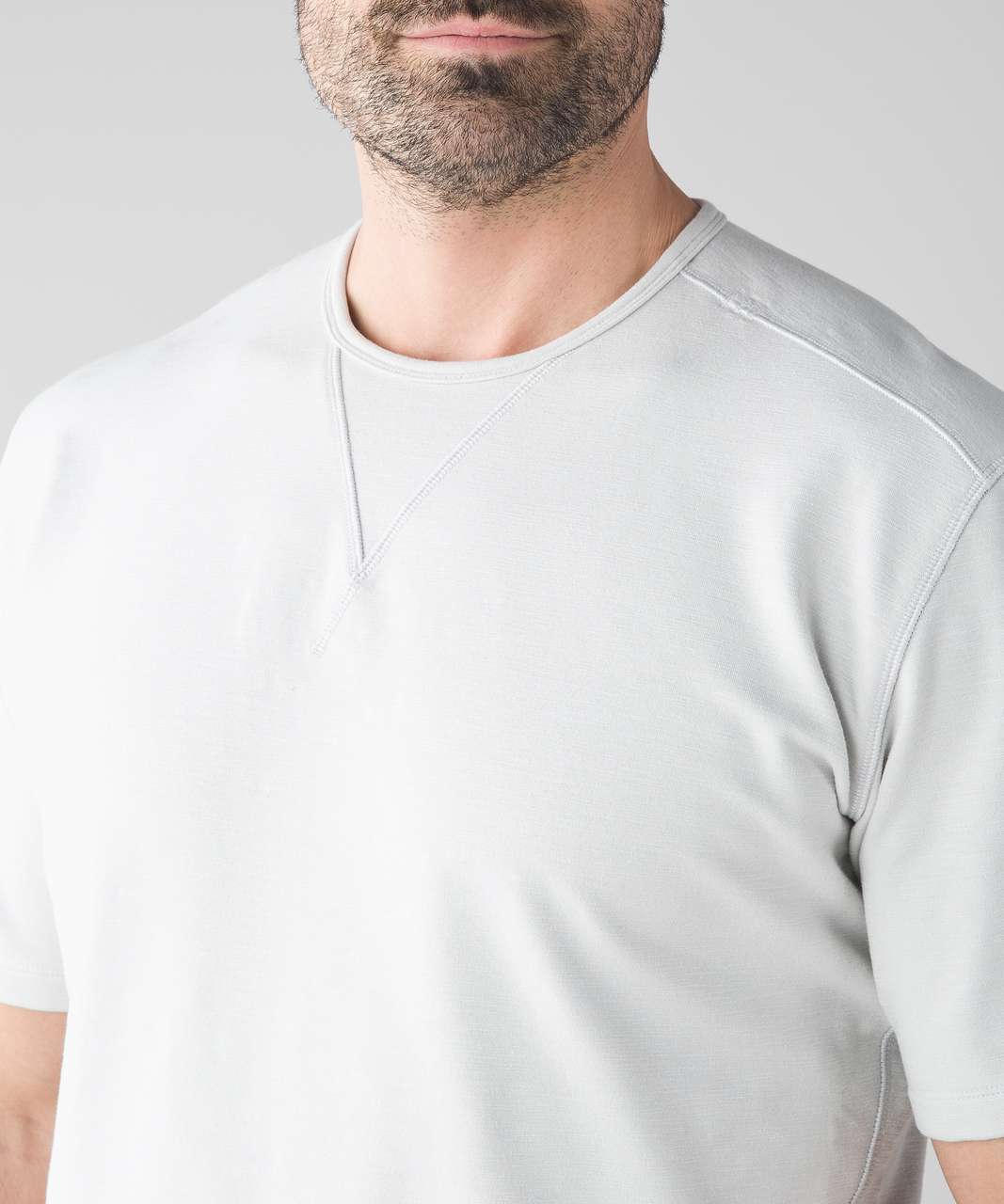 Lululemon Sundown Short Sleeve Crew - Heathered Silver Spoon