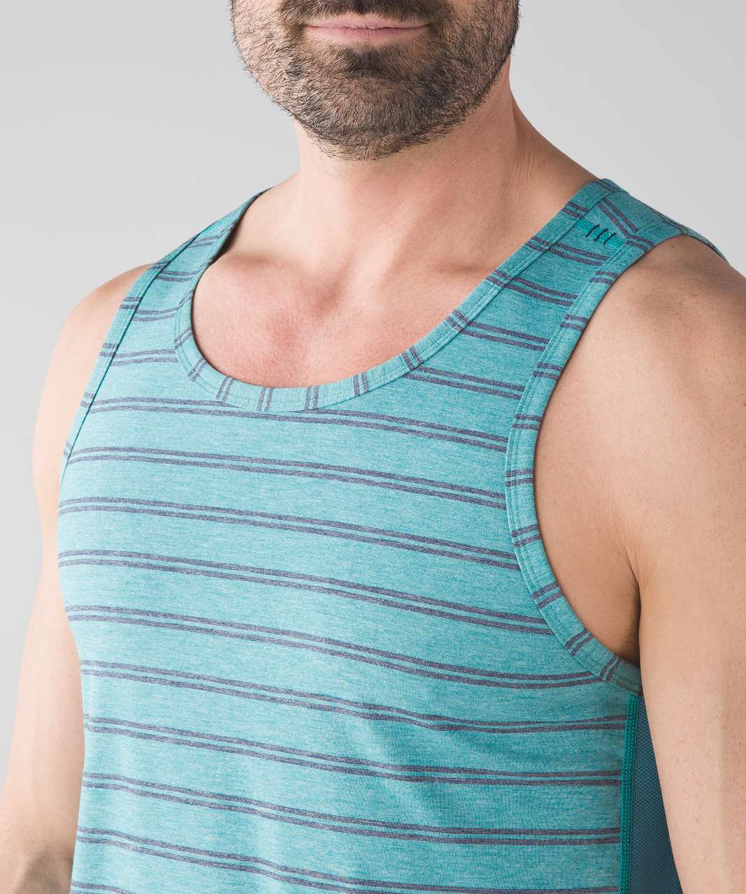 Lululemon T.H.E. Tank - Double Dip Stripe Heathered Turquoise Sea Heathered Inkwell