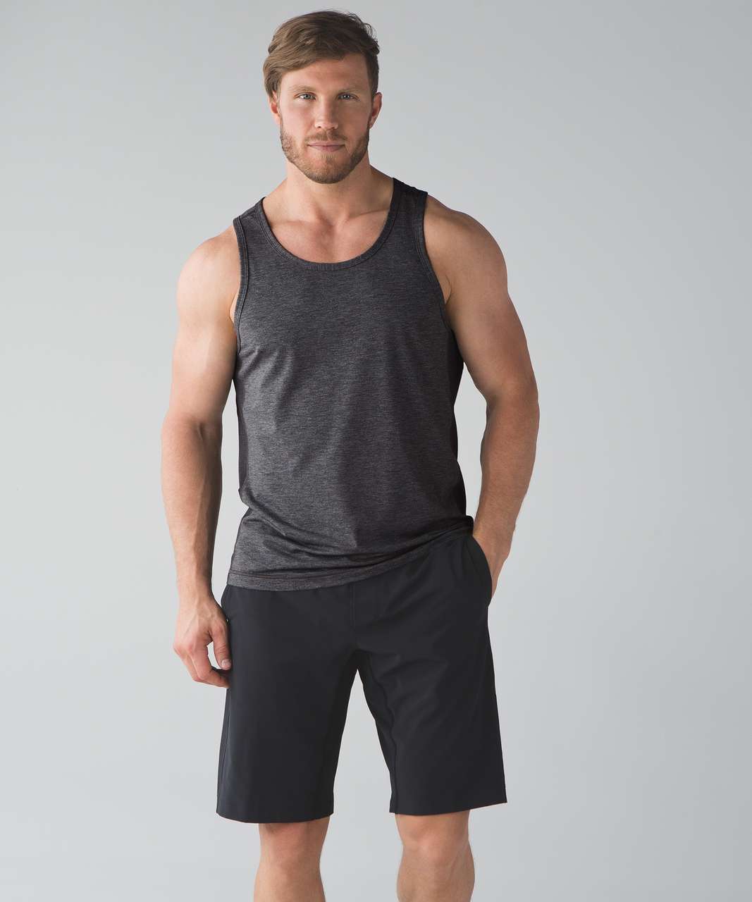 Lululemon T.H.E. Tank - Heathered Black - lulu fanatics