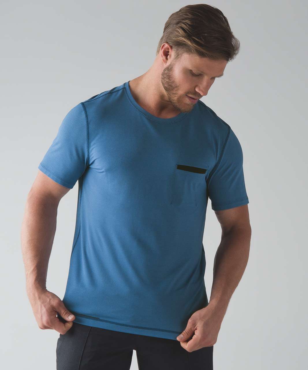 Lululemon R.A.D. Short Sleeve - Heathered Rugged Blue