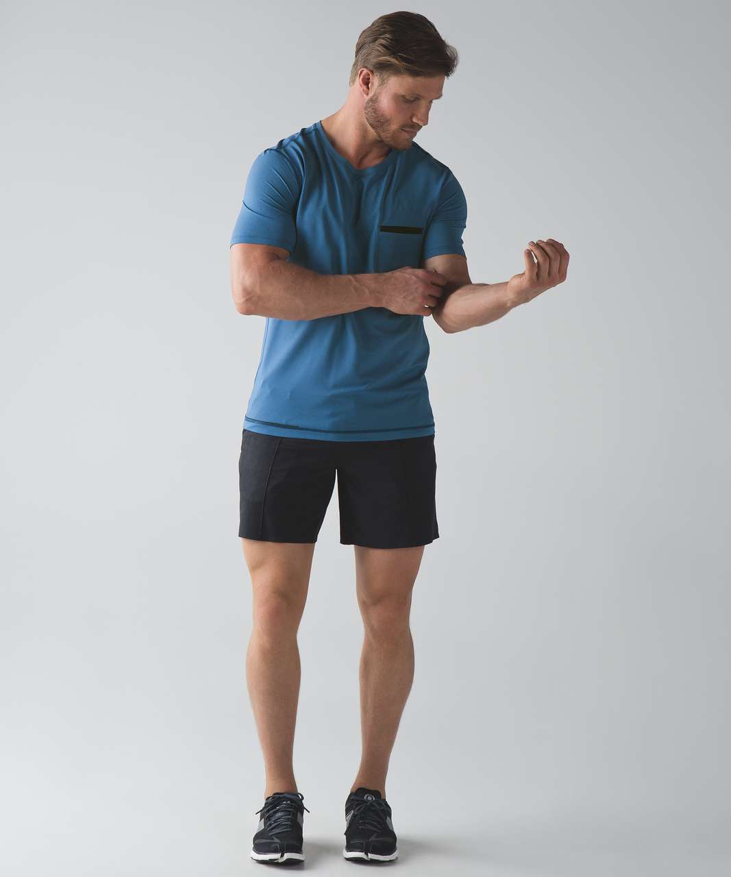 Lululemon R.A.D. Short Sleeve - Heathered Rugged Blue