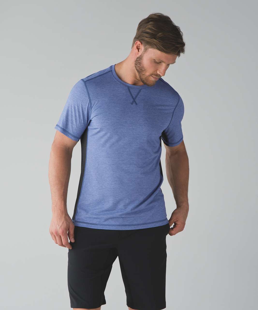 Lululemon T.H.E. Crew - Heathered Dark Cobalt / Heathered Black