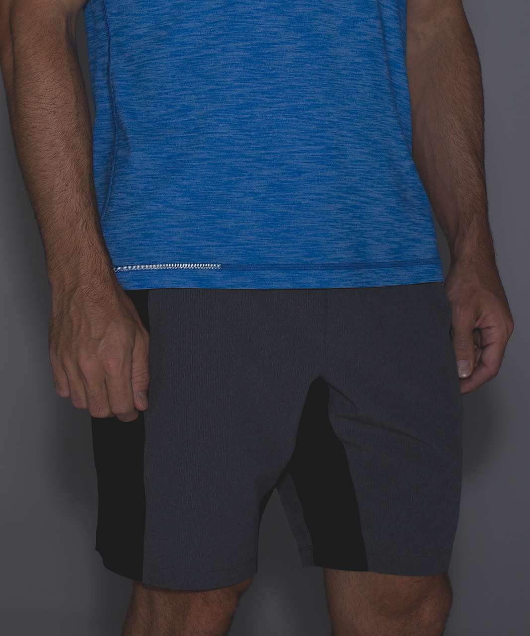 Lululemon Namaste at the Beach Short Sleeve - Heathered Lakeside Blue / Heathered Deep Navy